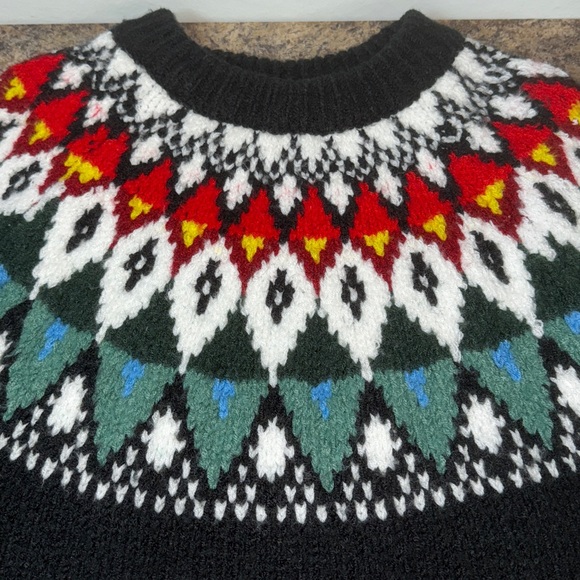 Urban Outfitters Cadence Intarsia Knit Crew Neck Winter Sweater Women’s Size M - Picture 4 of 15